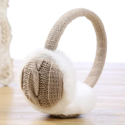 Plush Knitted Warm Earmuffs - Image 2