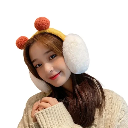 Cute Faux Fur Ball Cozy Earmuffs