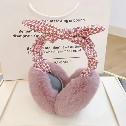 Stylish Ribbon Cozy Earmuffs - Image 3