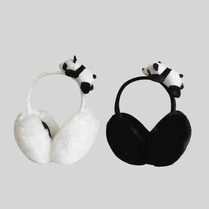 Panda Plush Cozy Earmuffs - Image 2