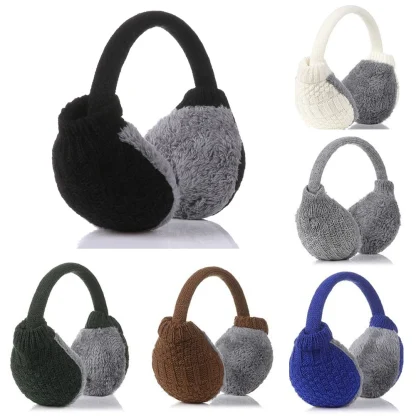 Fuzz Knitted Cozy Earmuffs - Image 2