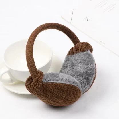 Fuzz Knitted Cozy Earmuffs - Image 3